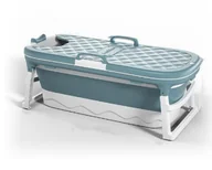Wanny - Silikonowa Składana Wanna Domowe Spa Z Pokrywą Xl 152Cm (Niebieska) - miniaturka - grafika 1