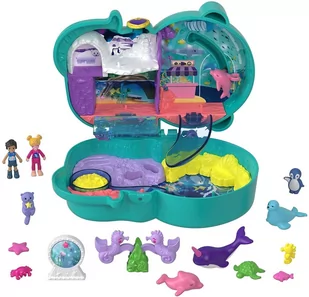 Polly Pocket, Oceanarium wyderki, kompaktowy zestaw z laleczkami i akcesoriami - Lalki dla dziewczynek - miniaturka - grafika 1