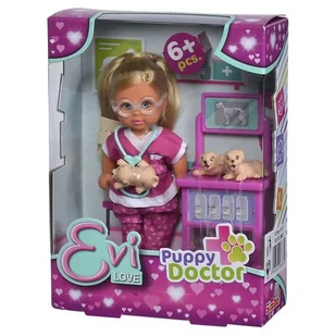 SIMBA Evi Love Lalka Evi Doktor szczeniaczków - Lalki dla dziewczynek - miniaturka - grafika 1