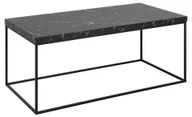 Ławy i stoliki kawowe - Stolik Kawowy Barossa 110X55 Czarny Mat / Czarny Marmur Marquina - miniaturka - grafika 1