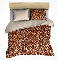 Pościel - pościel z polaru 160x220 + 2 poszewki P 300-8 DUO panterka jasna / beż - miniaturka - grafika 1