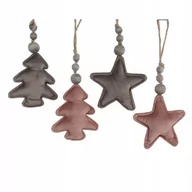 Bombki - Zawieszka świąteczna na choinkę welurowa mix - miniaturka - grafika 1