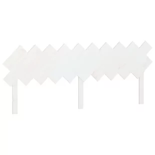 Lumarko Wezgłowie łóżka, białe, 196x3x80,5 cm, lite drewno sosnowe - Inne meble do sypialni - miniaturka - grafika 3