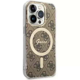 Guess GUHMP14LH4STW do Apple iPhone 14 Pro 6.1" brązowy/brown hardcase 4G MagSafe - Etui i futerały do telefonów - miniaturka - grafika 3