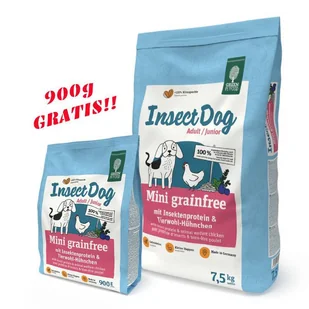 GREEN PETFOOD InsectDog Mini Grainfree 7,5kg + 900g GRATIS!! - Sucha karma dla psów - miniaturka - grafika 1