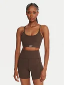 Bielizna sportowa damska - Reebok Biustonosz sportowy Reebok X Ewa Chodakowska RK25312CCW Brązowy - miniaturka - grafika 1