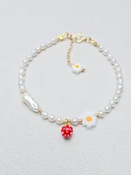 Bransoletki - Bransoletka Poziomka w Perłach - miniaturka - grafika 1