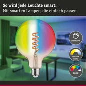 Żarówki LED - Paulmann globe LED G125 ZigBee E27 6,3W złota RGBW - miniaturka - grafika 1