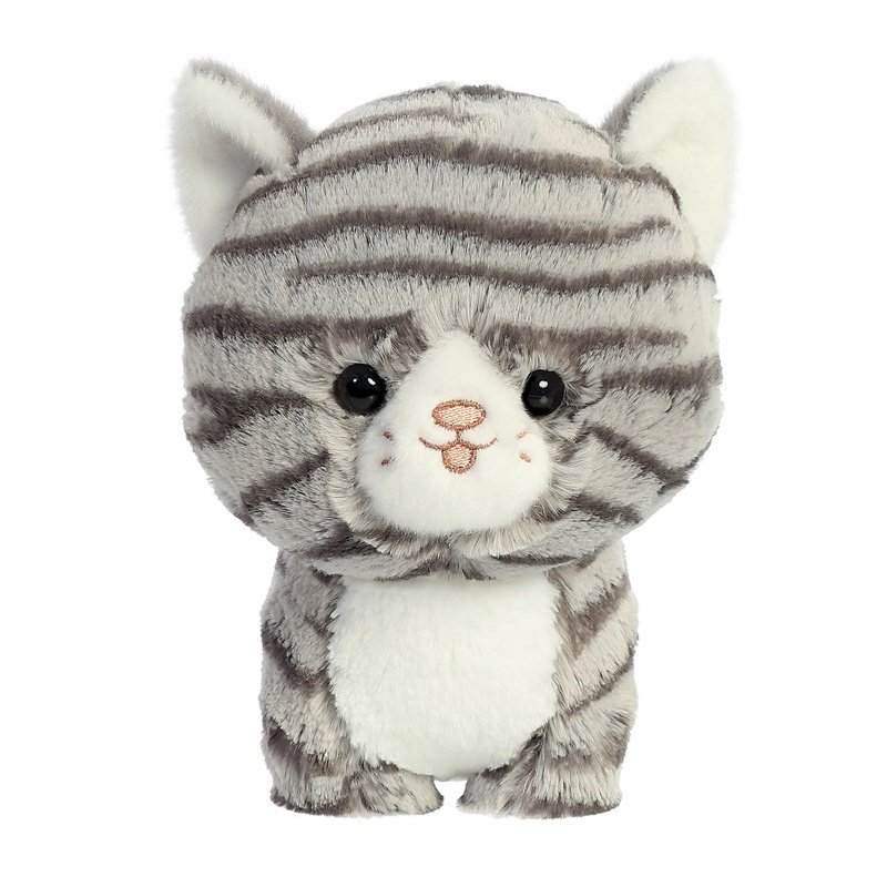 MASKOTKA KOTEK SZARY TEDDY PETS PLUSZOWY KOT PRĘGOWANY PLUSZAK 17 cm