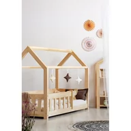 Łóżka dla dzieci i młodzieży - Łóżko dziecięce w kształcie domku z drewna sosnowego 90x190 cm Mila MBP – Adeko - miniaturka - grafika 1