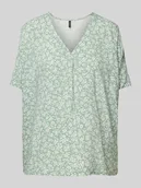 Bluzki damskie - Bluzka z wiskozy z dekoltem w serek model ‘EASY’ - miniaturka - grafika 1