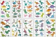 Zabawki kreatywne - Tatuaż zmywalny tymczasowy zestaw 10 sztuk dla dzieci urodziny Dinozaury - miniaturka - grafika 1