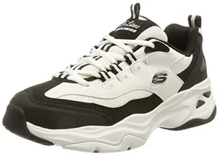 Skechers Damskie sneakersy D'Lites 4.0 Fresh Diva, Czarna skóra biała siatka biała wykończenia, 41 EU - Sneakersy damskie - miniaturka - grafika 1