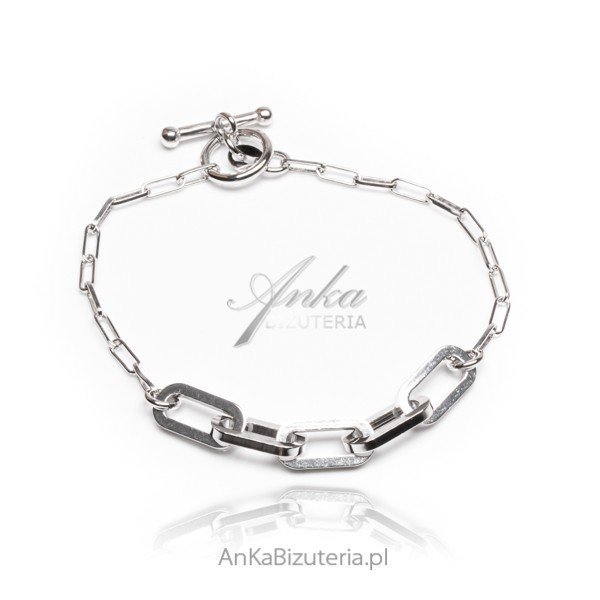 ankabizuteria.pl Bransoletka srebrna rodowana z kolekcji FENOMENO