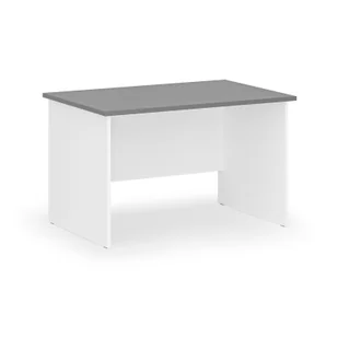 Biurko proste PRIMO WHITE, 1200 x 800 mm, biały/grafit - Biurka - miniaturka - grafika 1