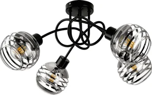 Lampa wisząca Orno MILANO 4P E27, lampa wisząca, max. 4x60W, czarna - Lampy sufitowe - miniaturka - grafika 1