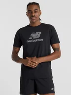 Koszulki męskie - T-shirt męski długi New Balance Heathertech Logo MT51003 M Czarny (197967259128). T-shirty męskie - miniaturka - grafika 1