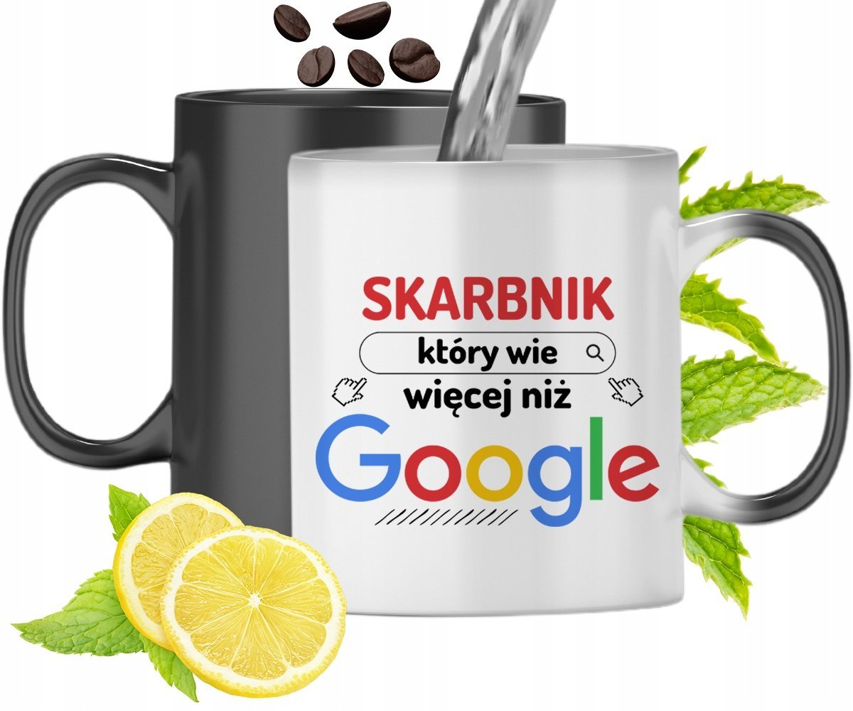 KUBEK MAGICZNY DLA SKARBNIKA ZMIENIAJĄCY KOLOR z Nadrukiem ze Zdjęciem + Opakowanie na prezent (wzór 04)