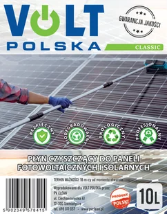 Płyn do mycia paneli solarnych i instalacji fotowoltaicznych CLASSIC 10L VOLT POLSKA - Akcesoria do kolektorów i fotowoltaiki - miniaturka - grafika 5