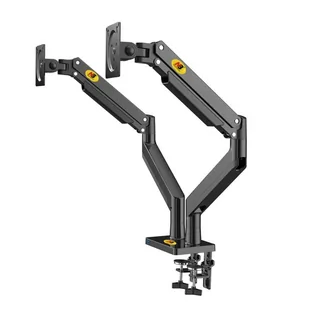 G32  Solidny ergonomiczny uchwyt biurkowy do dwóch monitorów LCD LED 22 -32 - Uchwyty do monitorów - miniaturka - grafika 1