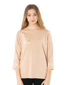 Bluzki damskie - Bluzka Damska Koszulka Tunika Krótki Rękaw 5078-05 - miniaturka - grafika 1