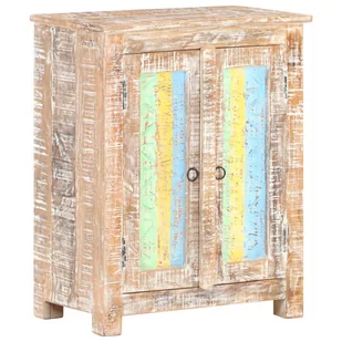 vidaXL Szafka, 61x35x76 cm, surowe drewno akacjowe 321792 - Szafki do salonu - miniaturka - grafika 1