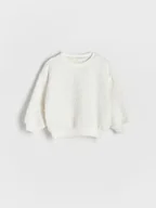 Bluzy dla dziewczynek - Reserved - Bluza z cekinami - złamana biel - miniaturka - grafika 1