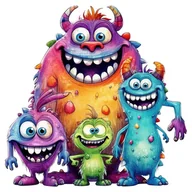 Pasmanteria - Naprasowanka Monster potwór śmieszny zabawny 9 - miniaturka - grafika 1