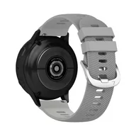 Akcesoria do smartwatchy - Pasek do zegarka Galaxy Watch Active 2 Silikon teksturowany Szary - miniaturka - grafika 1