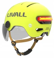 Kaski rowerowe - Kask Rowerowy Livall L23 Żółty 54-58CM Z Szybką Ochronną Led/sos - miniaturka - grafika 1