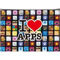 Panta Plast Koperta z nadrukiem zip A4 PP Apps - Koperty - miniaturka - grafika 1