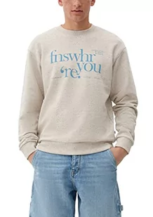 Q/S by s.Oliver bluza męska z długim rękawem, brązowy, XL - Bluzy męskie - miniaturka - grafika 1