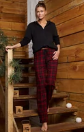 Piżamy damskie - Spodnie piżamowe z długimi nogawkami Ordesa, Kolor czarno-czerwony, Rozmiar S, Italian Fashion - Primodo.com - miniaturka - grafika 1