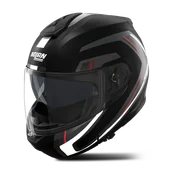 Kaski motocyklowe - Kask Szczękowy Nolan N100-6 Radiante Czarno/Silver/Czerwony MatowyXXS - miniaturka - grafika 1