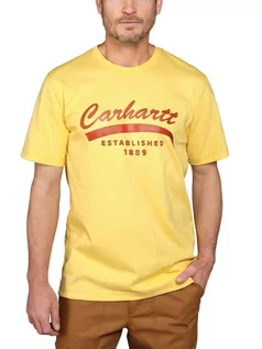 Koszulki sportowe męskie - Koszulka męska T-shirt Carhartt Heavyweight Graphic Sundance Heather - grafika 1