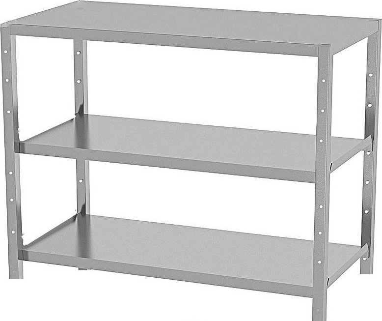 qBox Regał warsztatowy wym. 1350 x 1000 x 600 mm, ładowność 200 kg na półkę półki 3