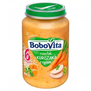 BoboVita Rosołek z kurczaka z ryżem po 6 miesiącu 190 g - Dania dla dzieci - miniaturka - grafika 1