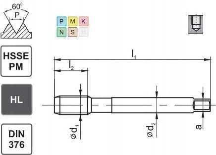 Fanar GWINTOWNIK M10 DIN-376C R45 6HX HSSE-PM HL MASTERTAP