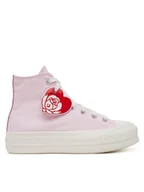 Trampki damskie - Converse Trampki Chuck Taylor All Star Lift Platform Hearts A13652C Różowy - miniaturka - grafika 1
