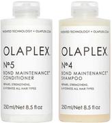 Zestawy kosmetyków damskich - Olaplex Bond Maintenance | Zestaw No 4 szampon odbudowujący 250ml + No 5 odżywka odbudowująca do włosów 250ml - miniaturka - grafika 1