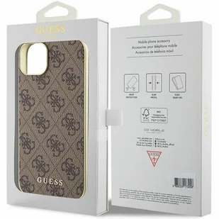 Guess GUHCP15MGF4GBR iPhone 15 Plus 6.7" brązowy/brown hardcase 4G Charms Collection - Etui i futerały do telefonów - miniaturka - grafika 8