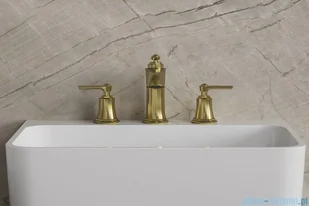 Omnires Armance bateria umywalkowa 3-otworowa mosiądz szczotkowany AM5214BSB | - Baterie umywalkowe - miniaturka - grafika 6