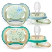 Smoczki uspokajające - AVENT Ultra Air Nighttime Smoczek uspokajający ortodontyczny 0-6m SCF376/18, 2szt. - miniaturka - grafika 1