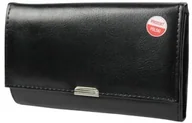 Portfele - Klasyczny Portfel Damski CZARNY HARO (PL) Poziomy Mały Skóra Włoska 14 x 9 [cm] - miniaturka - grafika 1