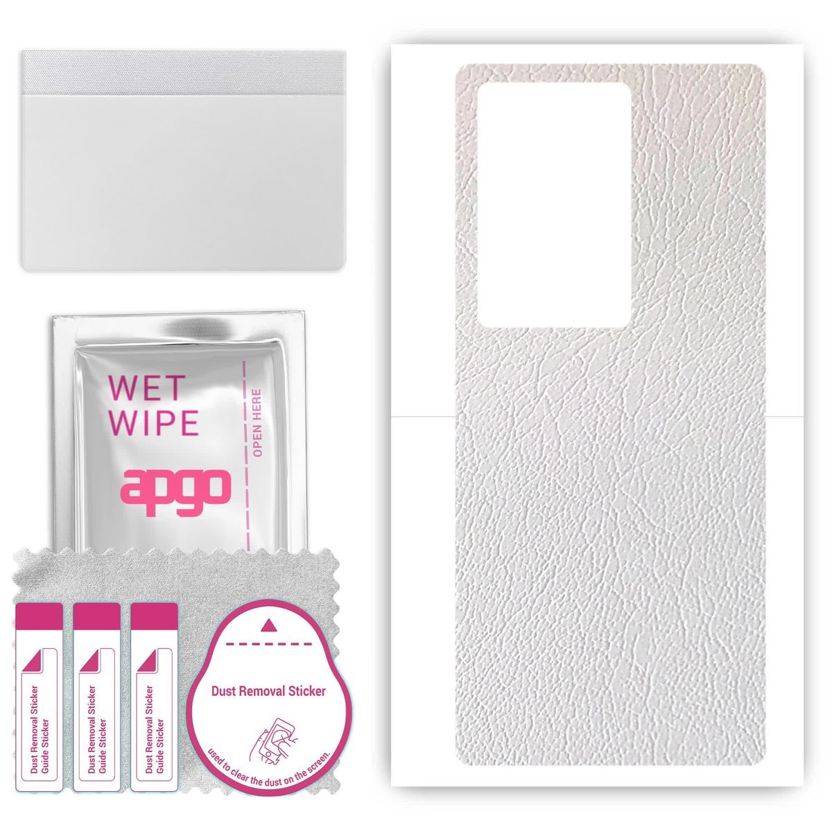 Folia naklejka skórka strukturalna na TYŁ do ZTE Axon A41 Ultra 5G Supreme - Skóra Biała - apgo SKINS