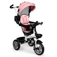Rowerki trójkołowe - Ecotoys, Rowerek trójkołowy, obracany, spacerówka, różowy - miniaturka - grafika 1