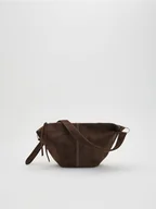 Torebki damskie - Reserved - Torebka z imitacji zamszu - brązowy - miniaturka - grafika 1