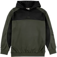 Bluzy męskie - Bluza męska Fila Rivoli oliwkowo-czarna FAM1121 63185 L - miniaturka - grafika 1