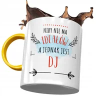 Kubki - Kubek Żółty Dla Dja Niby Nie Ma Ideałów Prezent z Nadrukiem ze Zdjęciem + Opakowanie na prezent (wzór 03) - miniaturka - grafika 1