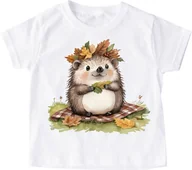 Koszulki dla dziewczynek - Koszulka z jeżem na Dzień Jeża - wzór jeż123 - miniaturka - grafika 1